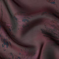 Maroon Silk Chiffon Fabric with Bold Floral Print Design, 110 cm Wide-D21687
