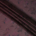 Maroon Silk Chiffon Fabric with Bold Floral Print Design, 110 cm Wide-D21687