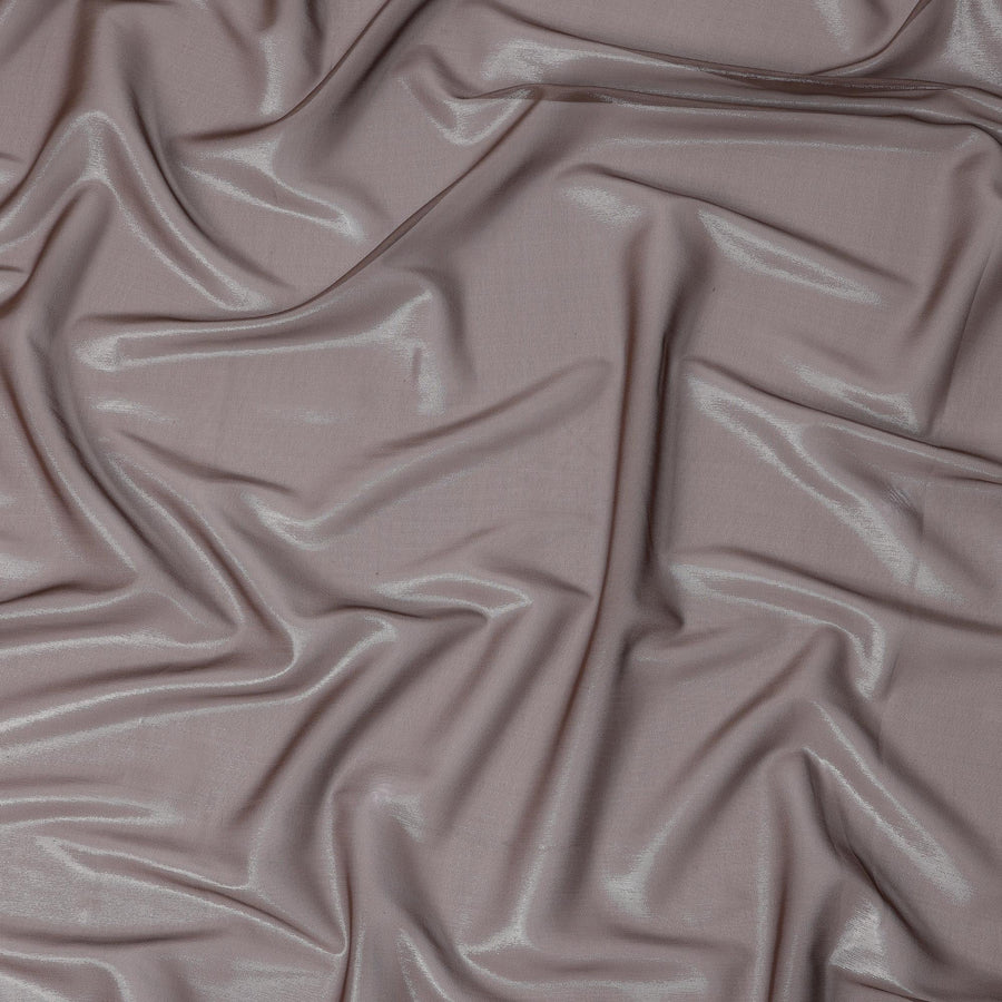 قماش شيفون حرير بلون بني شوكولاتي مع لمعان معدني، عرض 110 سم - D21695