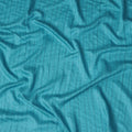 Turquoise Tussar Synthetic Blended Embroidery Fabric – 110 cm Width-D21736