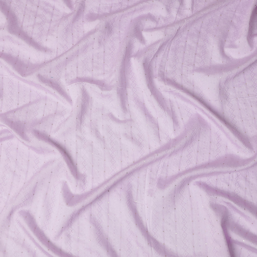 Lavender Tussar Synthetic Blended Embroidery Fabric – 110 cm Width-D21737