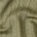 Olive Green Tussar Synthetic Blended Embroidery Fabric – 110 cm Width-D21739