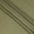Olive Green Tussar Synthetic Blended Embroidery Fabric – 110 cm Width-D21739