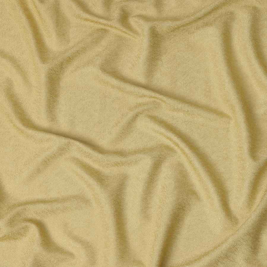 قماش حرير توسار باللون الأصفر الذهبي مع تطريز بنفس الدرجة اللونية – عرض 110 سم - D21744