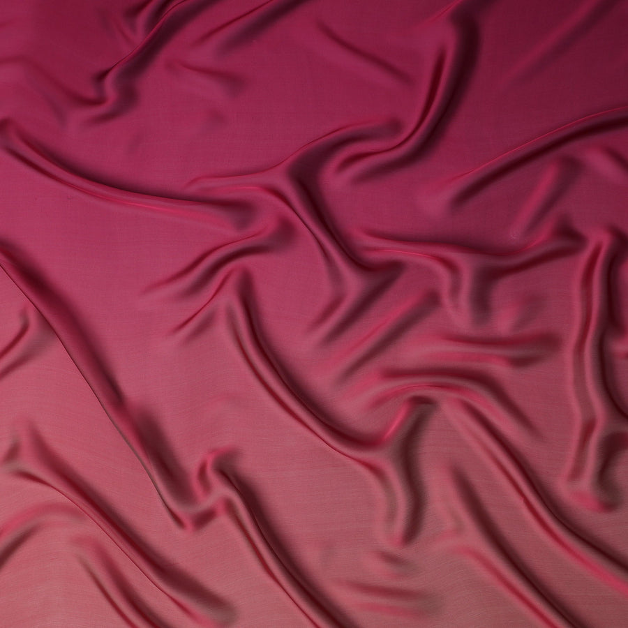 قماش شيفون حرير سادة باللون الأحمر الداكن – عرض 110 سم - D21745