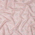 Pastel Pink Tussar Silk Fabric with Delicate Floral Embroidery – 110 cm Width-D21756
