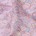 Lilac Tussar Silk Fabric with Pastel Floral Embroidery – 110 cm Width-D21761