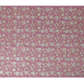 Rose Pink Tussar Silk Fabric with Gold and Pastel Floral Embroidery – 110 cm Width-D21763