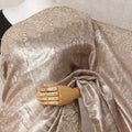 Champagne Gold Premium Silk Zardosi Work Saree – 5.5 Meters, Exquisite Detailing-D21862