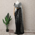 Black & Grey Ombre Premium French Chantilly Lace Saree – 5.5 Meters-D21885