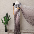 Mauve & Lavender Ombre Premium French Chantilly Lace Saree – 5.5 Meters-D21886