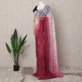 Rose Pink & Magenta Ombre Premium French Chantilly Lace Saree – 5.5 Meters-D21887