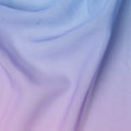 قماش جورجيت صناعي متدرج اللون الأزرق والوردي - عرض 110 سم، ناعم وخفيف الوزن - D21889