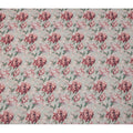 Sage Green and Burgundy Floral Synthetic Georgette Fabric – 110 cm Width, Soft & Lightweight-D21895