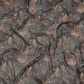Brown and Bronze Floral Synthetic Georgette Fabric – 110 cm Width, Soft & Lightweight-D21898