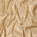 Golden Beige Synthetic Brocade Fabric – 110 cm Width, Luxurious & Elegant-D21900