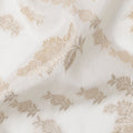 Ivory and Gold Synthetic Brocade Fabric – 110 cm Width, Luxurious & Elegant-D21901