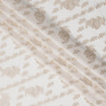 Ivory and Gold Synthetic Brocade Fabric – 110 cm Width, Luxurious & Elegant-D21901