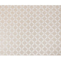 Ivory and Gold Geometric Synthetic Brocade Fabric – 110 cm Width, Elegant & Luxurious-D21903
