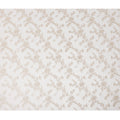 Off-White and Gold Floral Synthetic Brocade Fabric – 110 cm Width, Elegant & Luxurious-D21904