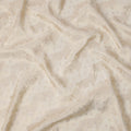 Cream and Gold Synthetic Brocade Fabric – 110 cm Width, Elegant & Luxurious-D21905