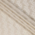 Cream and Gold Synthetic Brocade Fabric – 110 cm Width, Elegant & Luxurious-D21905