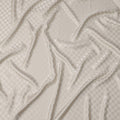 Ivory Pure Silk Satin Jacquard Fabric – 110 cm Width, Luxurious & Elegant-D21922