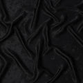 Black Pure Silk Satin Jacquard Fabric – 110 cm Width, Luxurious & Elegant-D21923