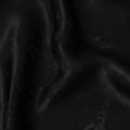 Black Pure Silk Satin Jacquard Fabric – 110 cm Width, Luxurious & Elegant-D21923