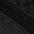 Black Pure Silk Satin Jacquard Fabric – 110 cm Width, Sheer & Elegant-D21924