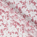 Rose Pink & White Floral Uragiri Cotton Voile Jacquard Fabric – 110cm Wide, Japan-D21925
