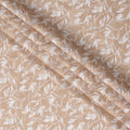 Beige & White Floral Uragiri Cotton Voile Jacquard Fabric – 110cm Wide, Japan-D21928