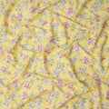 Yellow & Pink Floral Uragiri Cotton Voile Jacquard Fabric – 110cm Wide, Japan-D21933