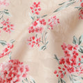 Beige & Red Floral Uragiri Cotton Voile Jacquard Fabric – 110cm Wide, Japan-D21934