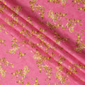 Bright Pink & Yellow Floral Uragiri Cotton Voile Jacquard Fabric – 110cm Wide, Japan-D21937