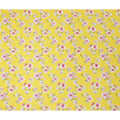 Bright Yellow & Pink Floral Uragiri Cotton Voile Jacquard Fabric – 110cm Wide, Japan-D21940