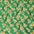 Emerald Green & Multicolor Floral Uragiri Cotton Voile Jacquard Fabric – 110cm Wide, Japan-D21943
