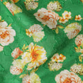 Emerald Green & Multicolor Floral Uragiri Cotton Voile Jacquard Fabric – 110cm Wide, Japan-D21943