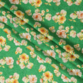 Emerald Green & Multicolor Floral Uragiri Cotton Voile Jacquard Fabric – 110cm Wide, Japan-D21943
