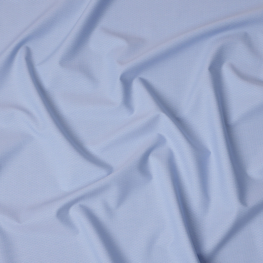 Light Blue Geometric Textured 100% Swiss Cotton Shirting Fabric – 150 cm Wide-D21986