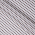 White & Brown Striped Pure Linen Printed Fabric – 150 cm Wide-D21992