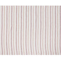 White, Beige & Burgundy Striped Pure Linen Printed Fabric – 150 cm Wide-D21993