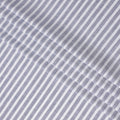 قماش كتان نقي مطبوع بخطوط أفقية باللونين الأبيض والأزرق - عرض 150 سم - D21996