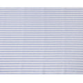 قماش كتان نقي مطبوع بخطوط أفقية باللونين الأبيض والأزرق الفاتح - عرض 150 سم - D21999