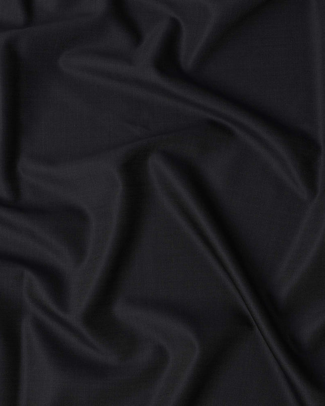 Dark Grey Scabal Premium Super 100's English All Wool Suiting Fabric – 3.75 Mtrs, Width 150 Cms, United Kingdom-D22012 - Regal Fabrics