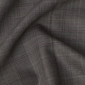 Browinish Grey Check Scabal Premium Super 100's English All Wool Suiting Fabric – 3.50 Mtrs, Width 150 Cms, United Kingdom-D22015