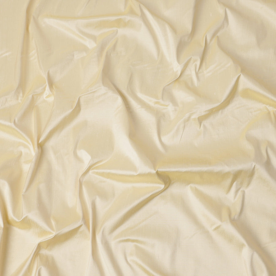 Ivory Plain Pure Raw Silk Fabric – Width 140 Cms, India-D22033