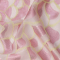 Blush Pink & Gold Pure French Silk Chiffon Fabric with Metallic Lurex – Width 110 Cms, France-D22046
