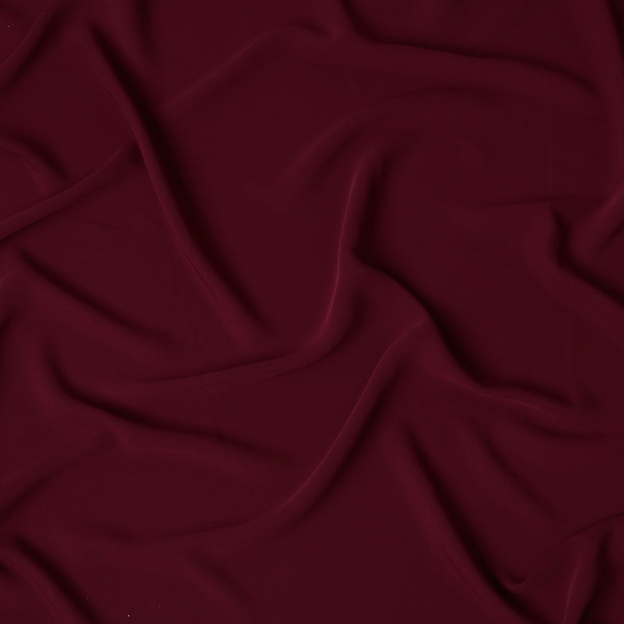 Maroon Plain Synthetic Stretchable Crepe Fabric – 140 cm Wide – Made in Indonesia-D22114