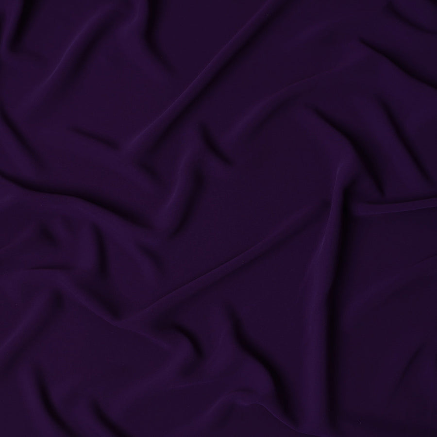 Purple Plain Synthetic Stretchable Crepe Fabric – 140 cm Wide – Made in Indonesia-D22115